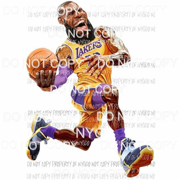 martodesigns LBJ lebron james lake lakers puple gold