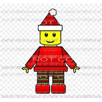 Lego Santa Sublimation transfer Heat Transfer