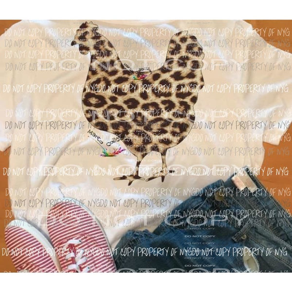 Leopard chicken adult size sublimation transfer
