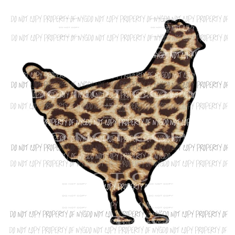 martodesigns - Leopard Chicken - hen Sublimation transfers