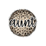 Leopard Circle 11.5 inches Grunge Mama - Mimi - Mom - Nana