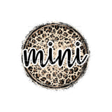 Leopard Circle 12.5 inches Grunge Mama - Mimi - Mom - Nana