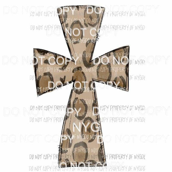 Leopard Cross #5 Sublimation transfers Heat Transfer