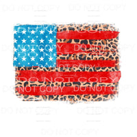 Leopard Grunge Flag Sublimation transfers - Heat Transfer