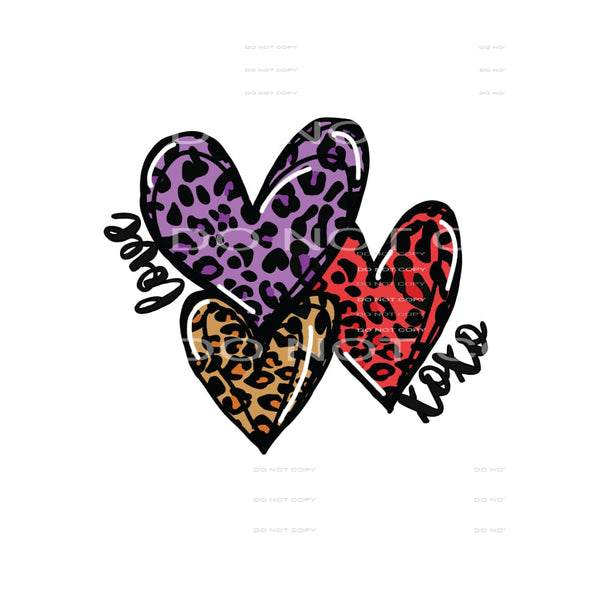 leopard hearts # 4487 Sublimation transfers - Heat Transfer