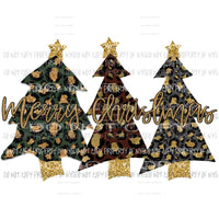 Leopard Merry Christmas Sublimation transfers Heat Transfer