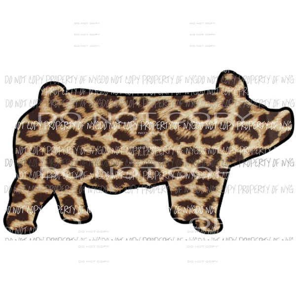 Leopard Pig Sublimation transfers Heat Transfer