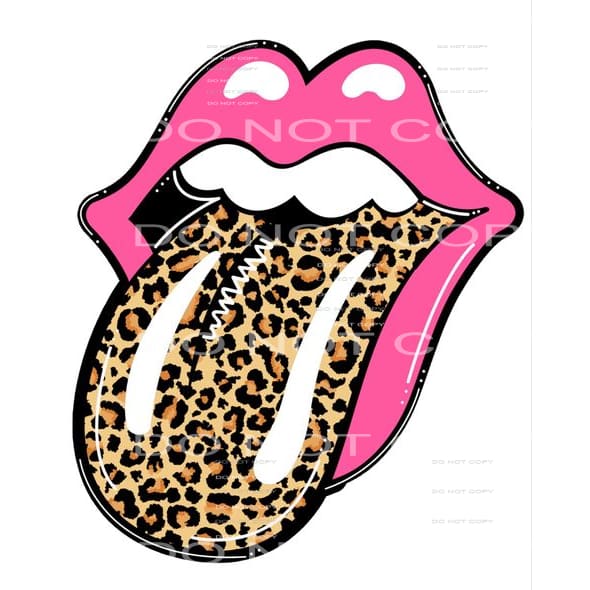 leopard pink lips #7320 Sublimation transfers - Heat 