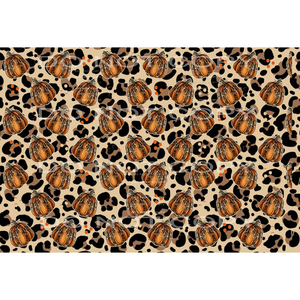 leopard pumpkin background # 22123 Sublimation transfers - 