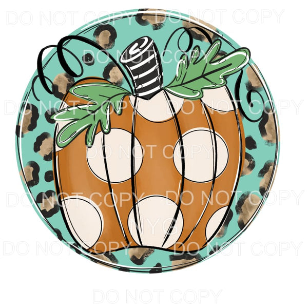 leopard pumpkin circle # 203 Sublimation transfers - Heat 