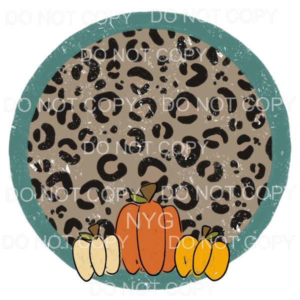 leopard Pumpkin Circle # 899 Sublimation transfers - Heat 