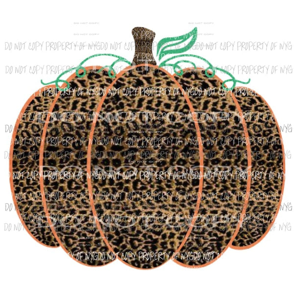 Leopard Pumpkin Sublimation transfers Heat Transfer