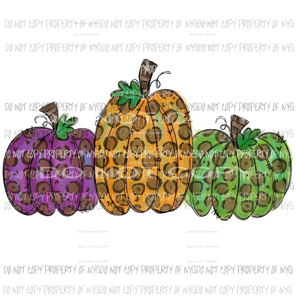 leopard pumpkins sublimation transfers Heat Transfer