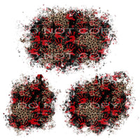 leopard red handprints #7103 Sublimation transfers - Heat 