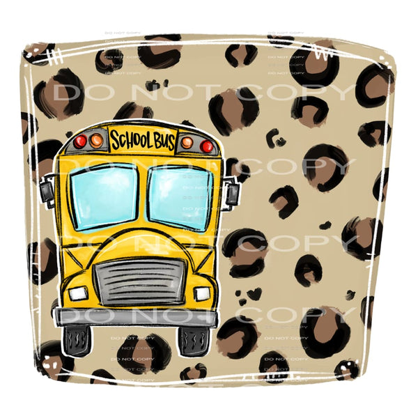 leopard school bus #7757 Sublimation transfers - Heat 
