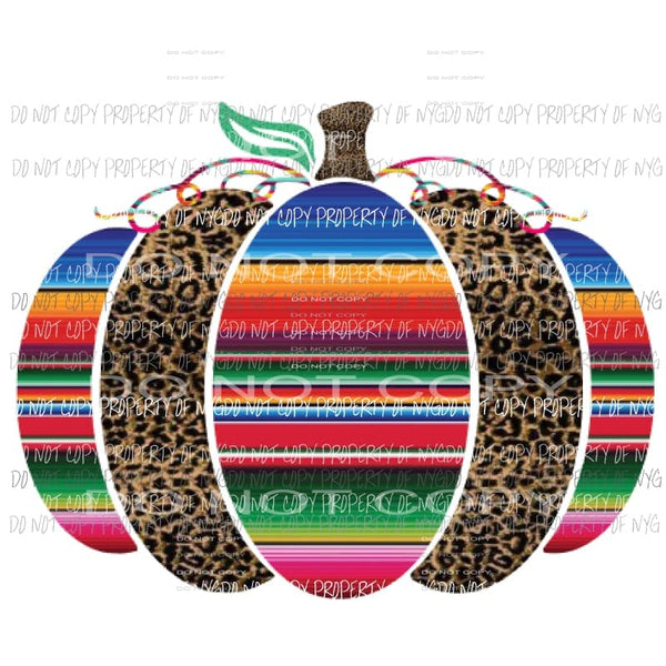 leopard Serape Pumpkin Sublimation transfers Heat Transfer