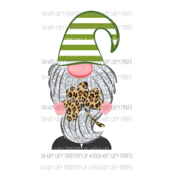 Leopard Shamrock Gnome St patricks day Sublimation transfers patty Heat Transfer