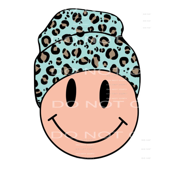 leopard smile face #4688 Sublimation transfers - Heat 