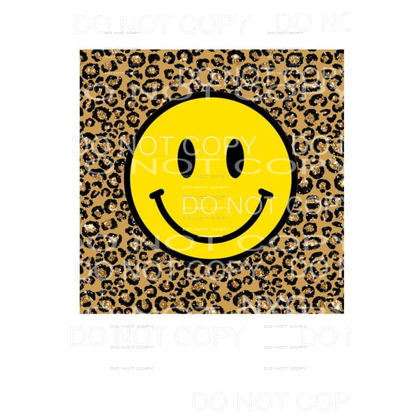 leopard smiley face # 8219 Sublimation transfers - Heat 