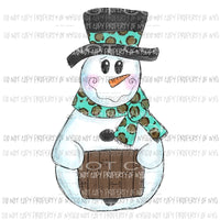 Leopard Snowman Sublimation transfers Heat Transfer