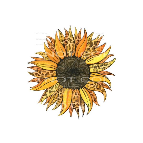 leopard sunflower #6722 Sublimation transfers - Heat 