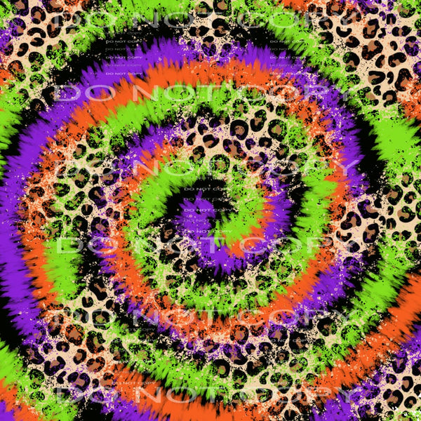 Leopard Tie Dye Halloween # 8817 sublimation transfers - 