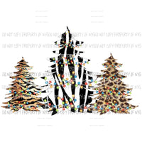 Leopard Tiger Zebra Trees tree Sublimation transfers Heat Transfer