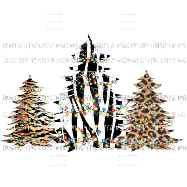 Leopard Tiger Zebra Trees tree Sublimation transfers Heat Transfer