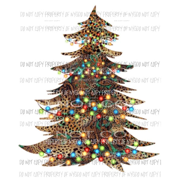 Leopard Turquoise Tree Sublimation transfers Heat Transfer