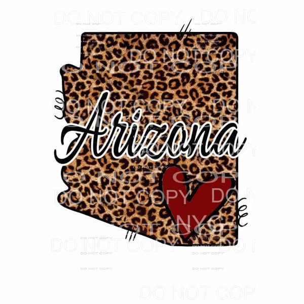 Leopard with heart STATES All states in drop down menu 