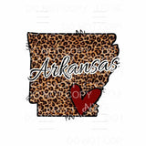 Leopard with heart # 150 STATES All states in drop down menu