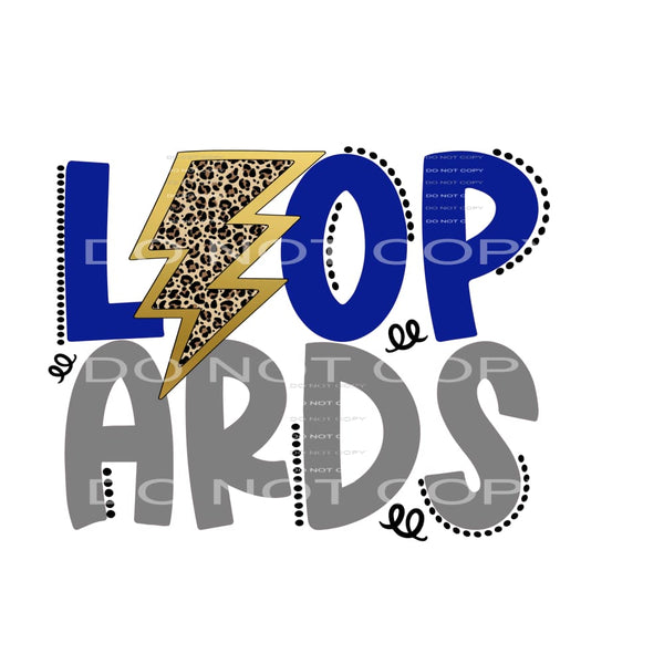 Leopards Blue and Grey Dots Sublimation transfers - Heat 