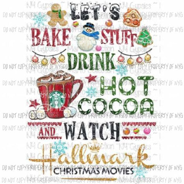 Lets Bake and watch hallmark Sublimation transfers Heat Transfer