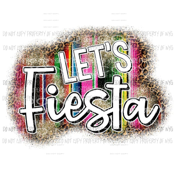 Let’s Fiesta leopard serape Sublimation transfers Heat Transfer