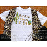 Lets Get Lit Leopard Cactus Sublimation transfers Heat Transfer