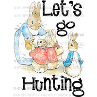 Lets go hunting BOLD Lettering Sublimation transfers Heat Transfer