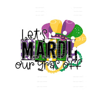 Lets Mardi Our Gras Off Jester Hat Beads #2455 Sublimation 