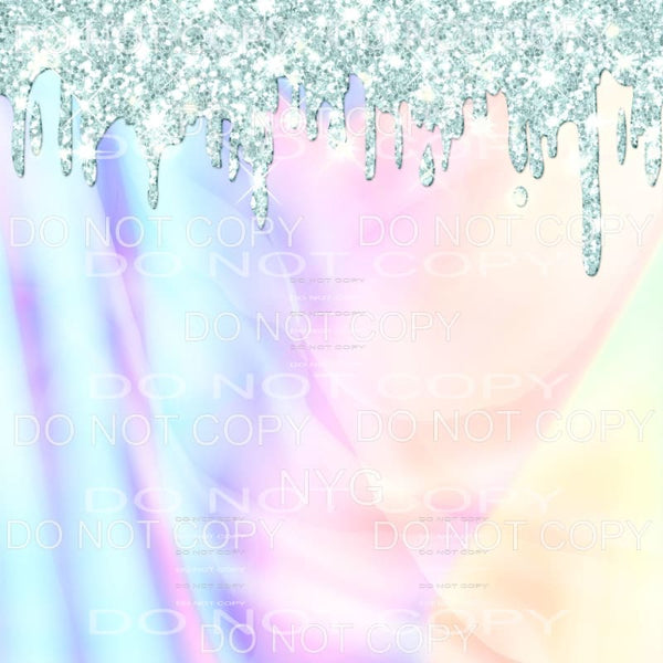 Light Blue Drip Pastel Color Gradient Sheet #3 Sublimation 