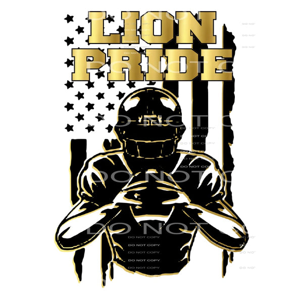 Lion Pride Gold Black Sublimation transfers - Heat Transfer