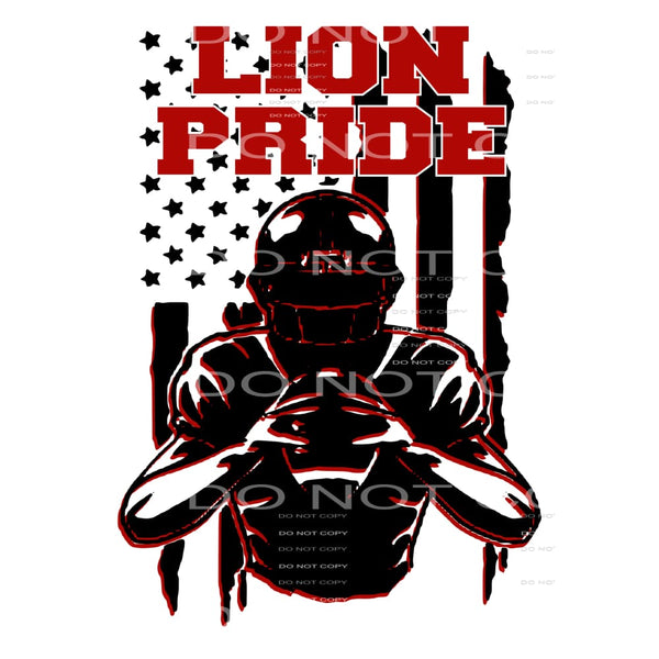 Lion Pride RED Black Sublimation transfers - Heat Transfer