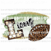 Lions football field leopard Sublimation transfers Heat Transfer