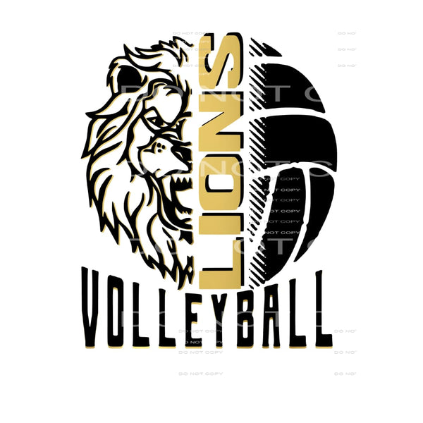 Lions volleyball #8298 Sublimation transfers - Heat Transfer