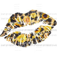 Lips leopard sunflower Sublimation transfers Heat Transfer