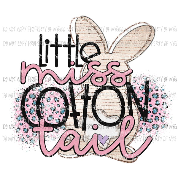 Little miss cotton tail Sublimation transfers Easter Heat Transfer