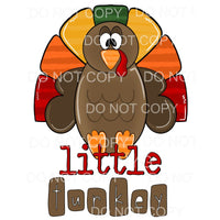 Little Turkey Boy Fall Colors Stripes #1580 Sublimation 