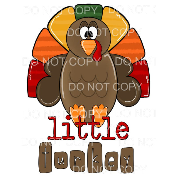 Little Turkey Boy Fall Colors Stripes #1580 Sublimation 