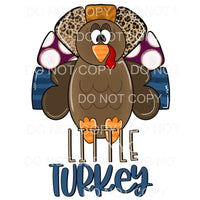 Little Turkey Girl Leopard Bow Fall Colors Polka Dots 