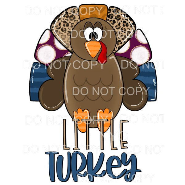 Little Turkey Girl Leopard Bow Fall Colors Polka Dots 