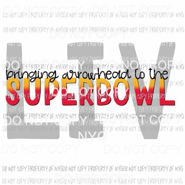 LIV Bringing Arrowhead to the Superbowl red gold Kansas City Chiefs Sublimation transfers Heat Transfer