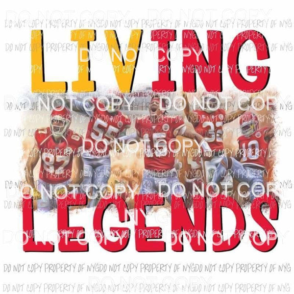 LIVING LEGENDS Kansas City Chiefs football players Sublimation transfers Heat Transfer